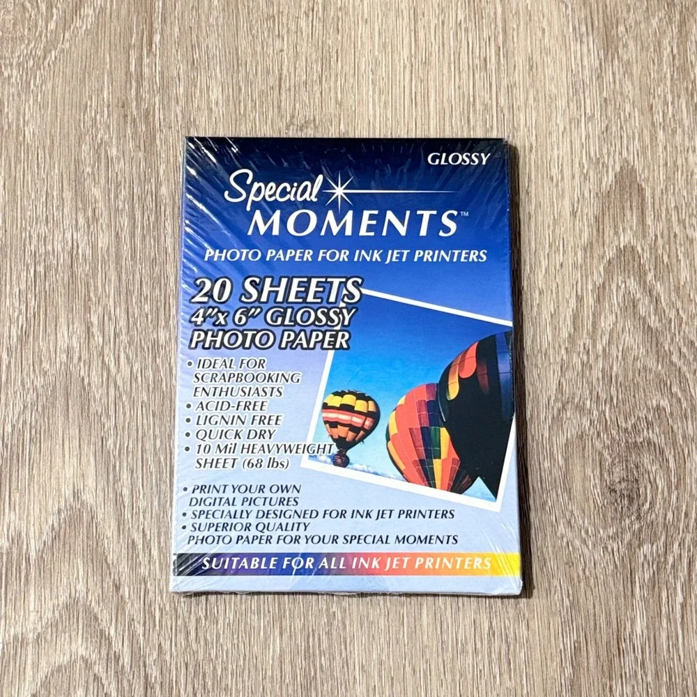 Special Moments 4x6 Glossy Photo Paper 20 Sheets Inkjet 10 Heavyweight 864627